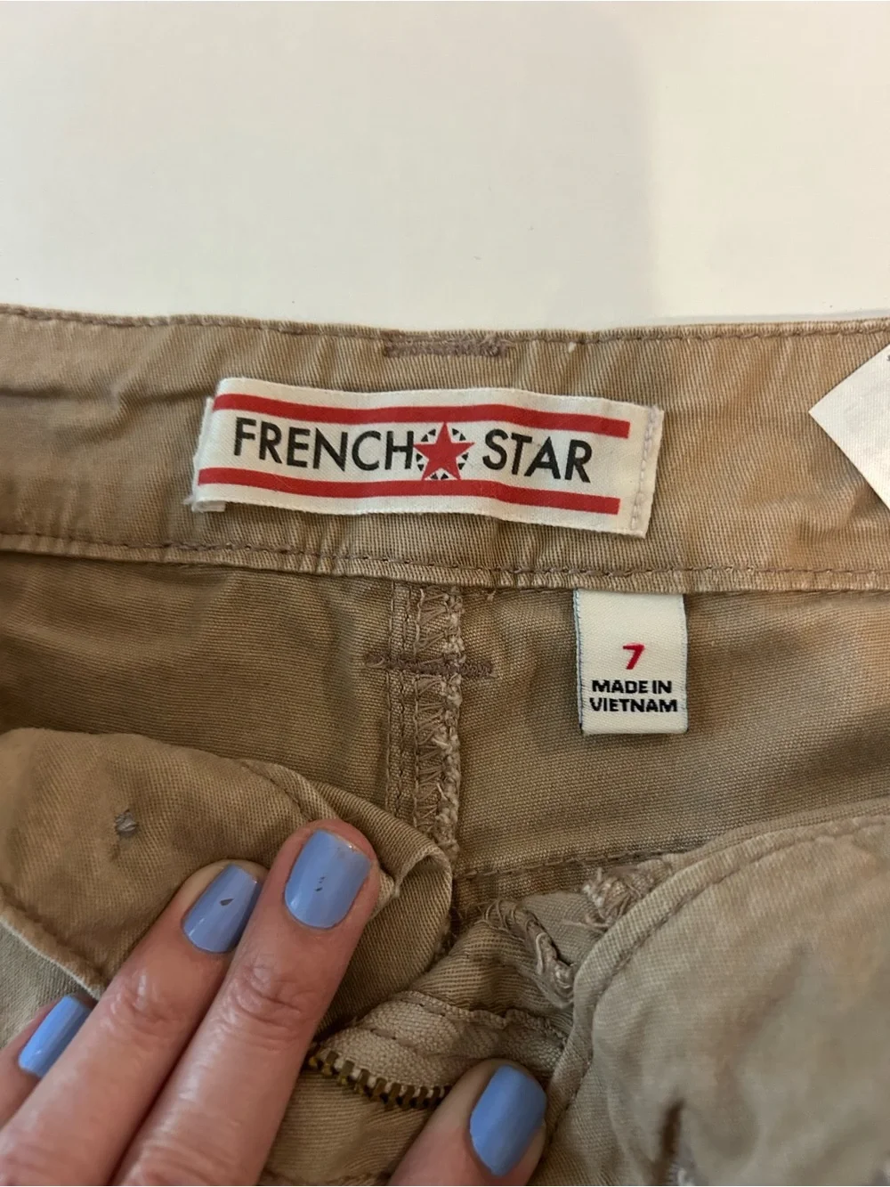 Women's Tan Denim Cutoff Shorts